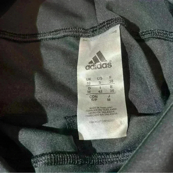 Ladies Climalite ADIDAS Black 3 Stripe Crop Leg Track Bottoms -Small - Picture 3 of 10